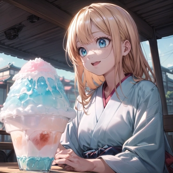 黒髪＆ブロンド・かき氷