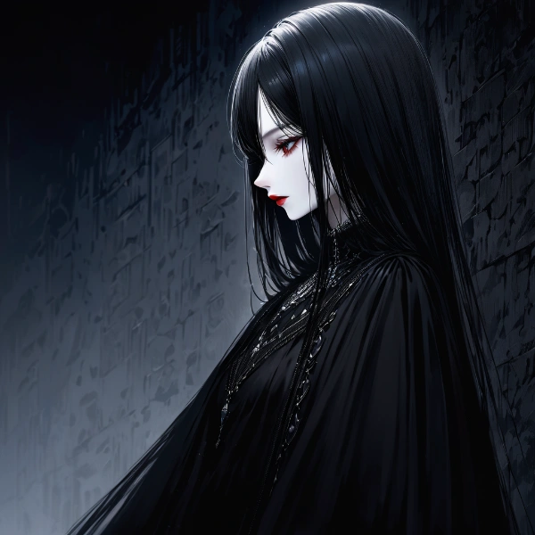 黒髪女性（習作0）