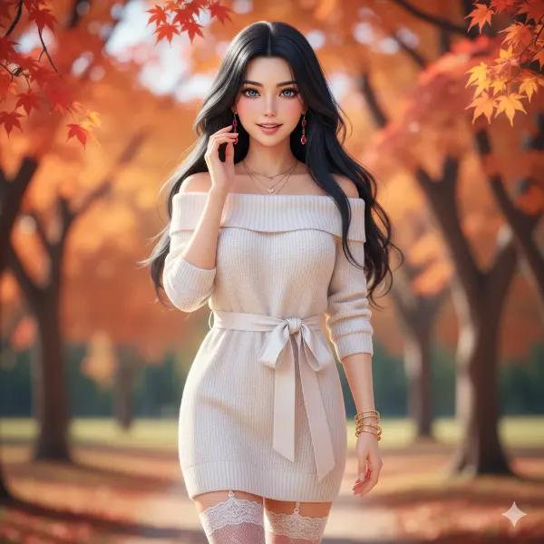 紅葉の小道で交わす秘密の約束