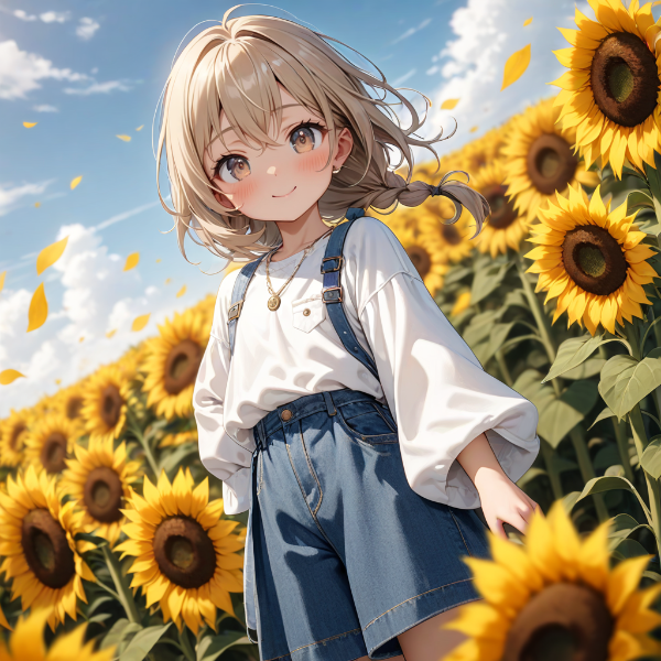 私はおしゃまな向日葵の花