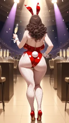 バニーガールの後ろ姿