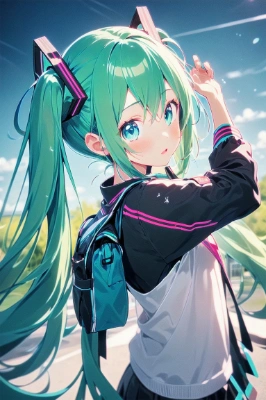 学生風のミク