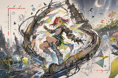 虹色の機械少女、歯車都市を翔る