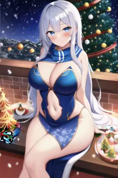 チャイナドレスちゃんのクリスマスです。