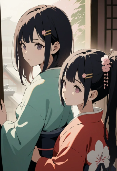 姉妹お揃いのヘアピン