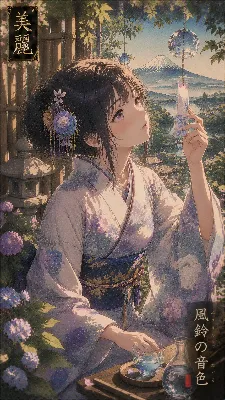 風鈴の音に包まれる夏の富士