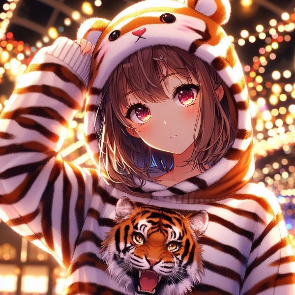 虎柄のパーカー🐯