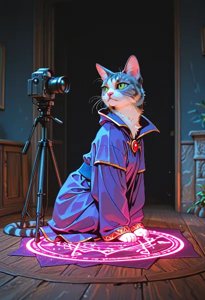 魔法猫の深夜撮影術