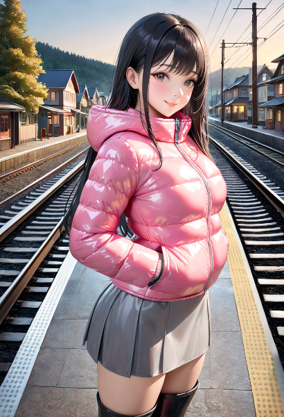 田舎の駅のホーム