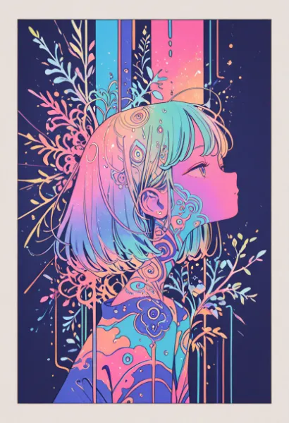 虹色の花に溶けゆく少女の囁き