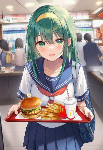 放課後のご褒美ハンバーガー