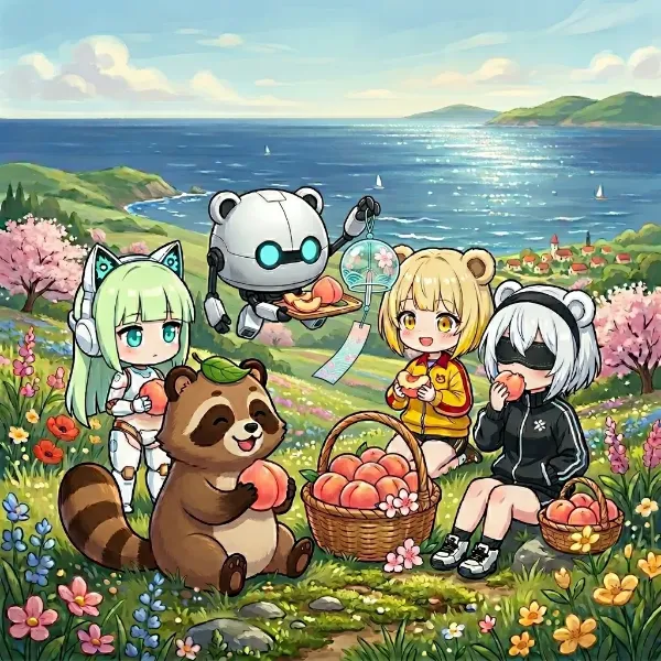 🧸「風鈴と桃」の巻き🎐🍑🌸🏝