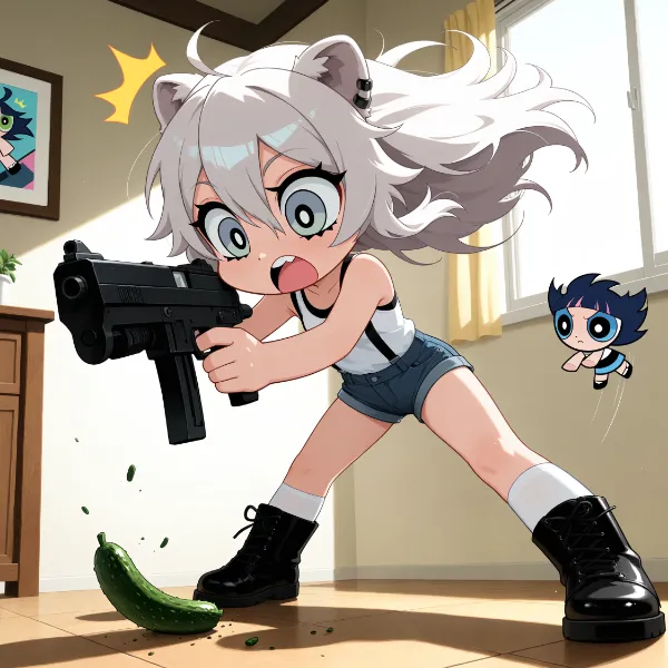 ねぽらぼサスペンダー（猫耳少女のきゅうり大作戦）