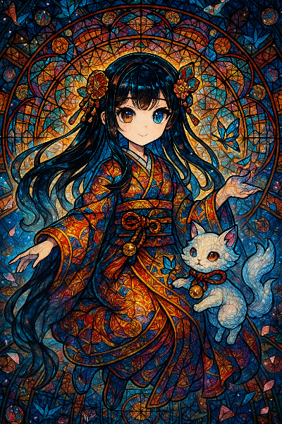 月夜の巫女と白猫の幻想曲