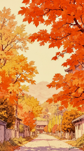 ノスタルジック秋の風景［４］／スマホ壁紙アーカイブ