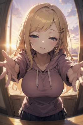 だんだん近づいてくるパーカーギャル娘さん(続き3
