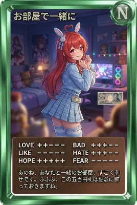 夜カード「お部屋で一緒に」