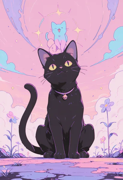 黒猫と小さな星の守護者の夢