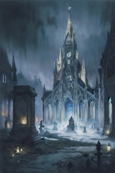 幽霊が出そうな墓地