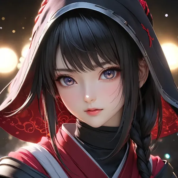 紅蓮のフードに包まれた少女