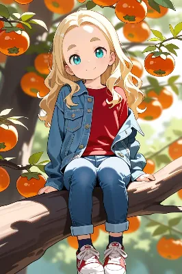 柿とおでこちゃん