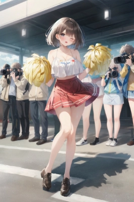 スカートが短いことを気にする女の子