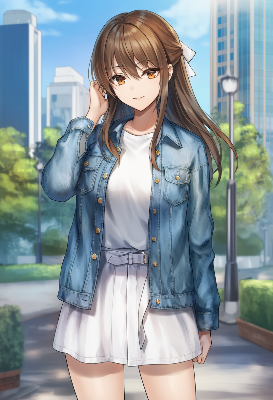 都会の風に白いリボンを揺らして
