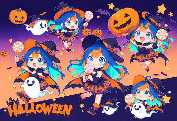 ハロウィンとぴくたーちゃんズ