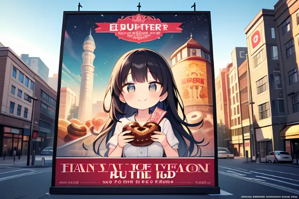 色んなポスターと黒髪少女