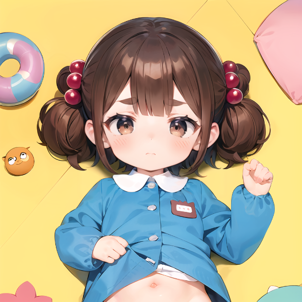 青い服の娘⑦（へそ見せ/１０枚）