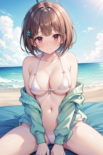 のどかちゃん！白ビキニ！