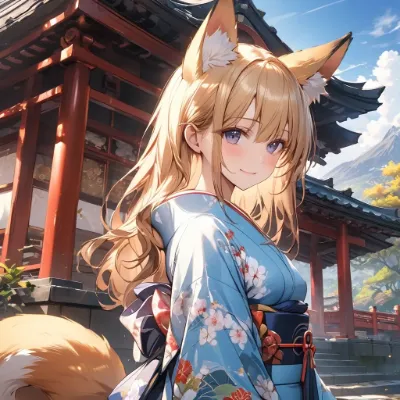 金髪狐耳の女の子2