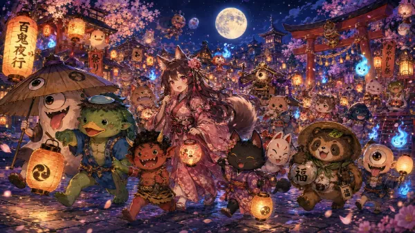百鬼夜行、今宵はお祭り日和