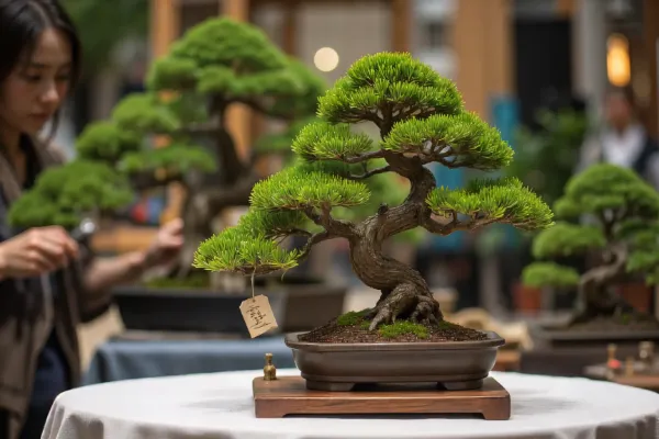 古き松の囁き：盆栽の秘めた物語