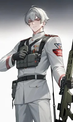 スナイパーライフルを持った男子