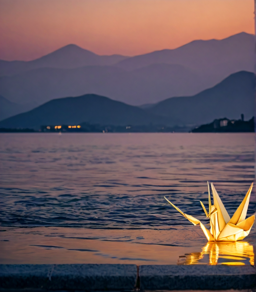 千の羽に　願ひをかけし　折鶴も　知らぬ御手には　紙のあはれよ