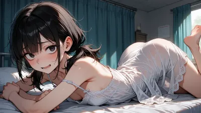 朝陽に輝く透けナイトウェア