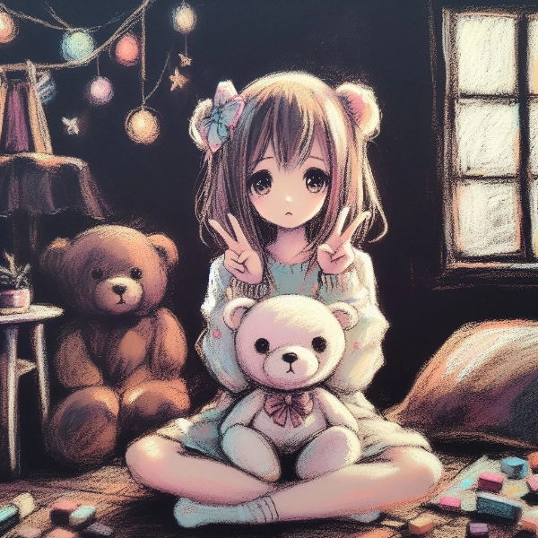 テディベアと女の子