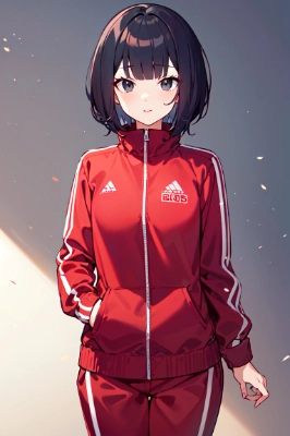 赤いジャージの女の子