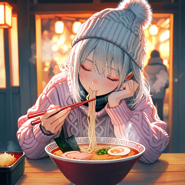 冬の夜、ひと啜り