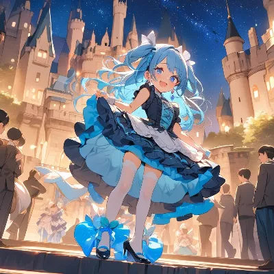 夜のお城