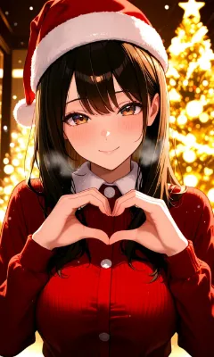 クリスマスのハートフルな微笑み