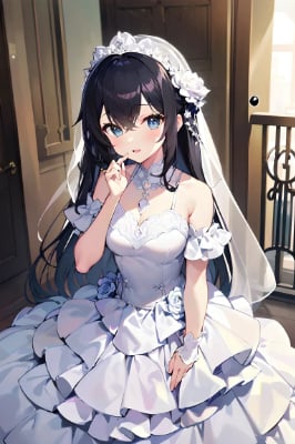 ウェディングドレスの女の子👗