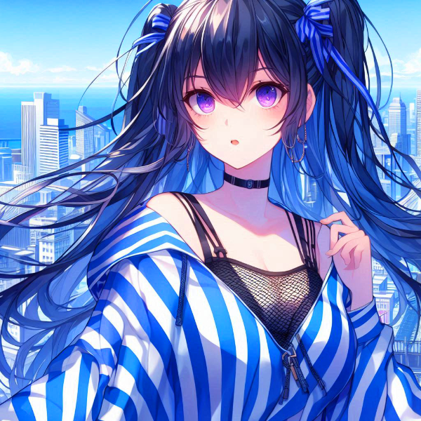 青ストライプな、うちの子★その1(9枚)