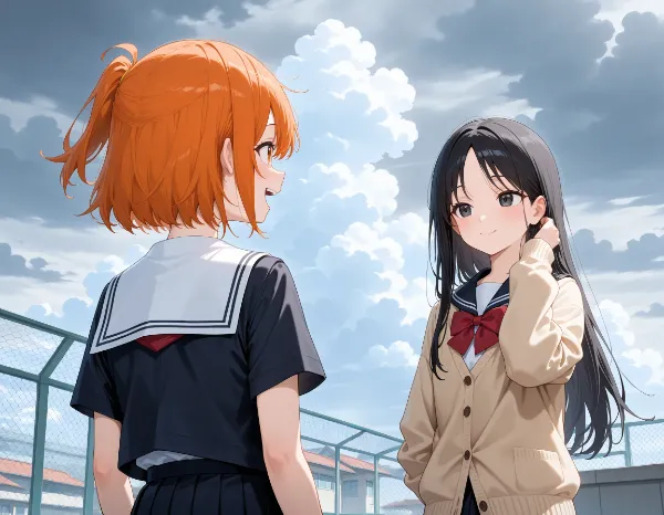 いくらと花音・屋上に上がってみた