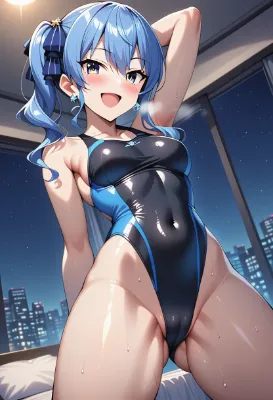 星街すいせい　競泳水着顔面騎乗2