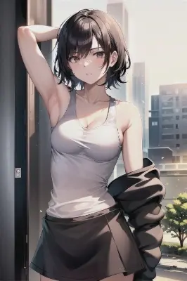 タンクトップのお姉さん
