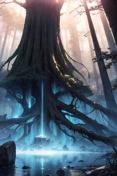 巨木から生まれる泉