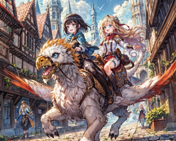 黒髪＆ブロンド・アマゾンで馬が進化した