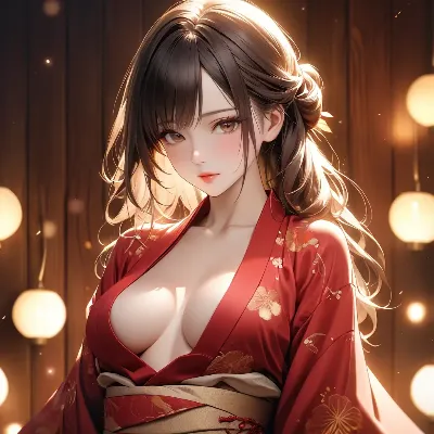 紅い着物の誘惑